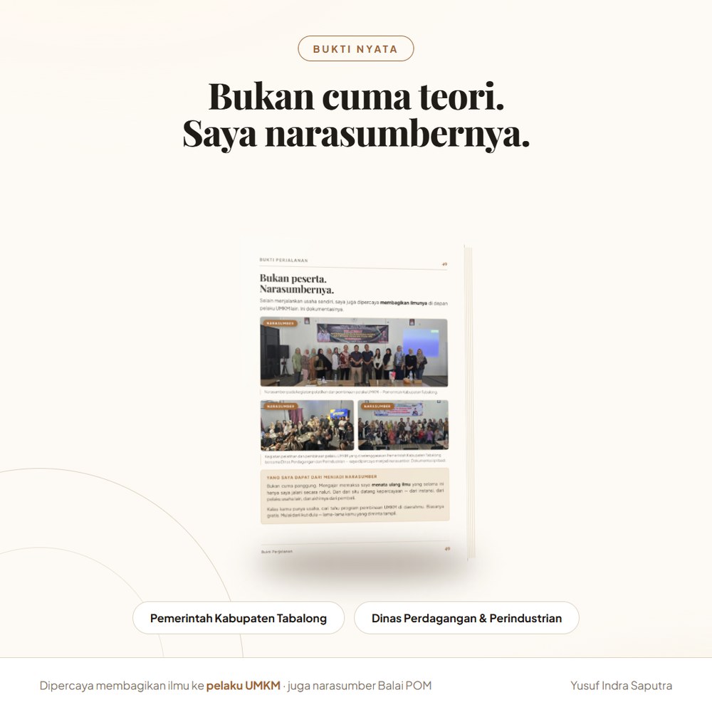 Halaman bukti perjalanan di dalam ebook